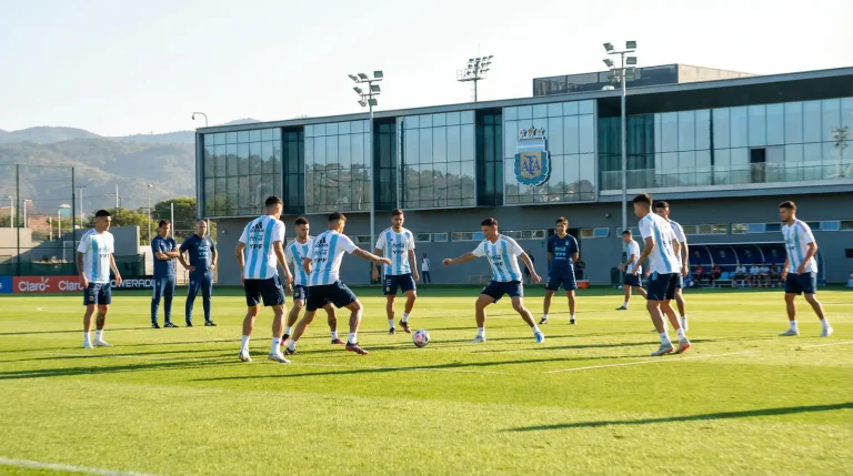Argentinas landslag i träningsmatch inför VM 2026 med den nya generationen spelare