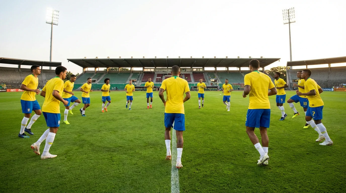 Brasiliens landslag i den ikoniska gula tröjan inför VM 2026
