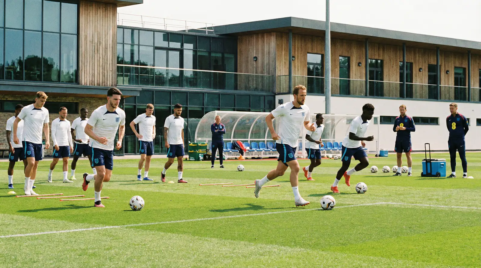 Englands landslag med Bellingham och Saka under VM 2026-förberedelser